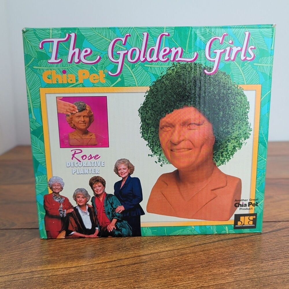 Chia Pet The Golden Girls Rose Head Decorative Pottery Planter - Picture 2 of 5